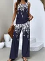 Crew Neck Casual Floral Regular Fit Two-Piece Set