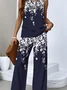 Crew Neck Casual Floral Regular Fit Two-Piece Set