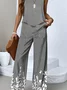 Crew Neck Floral Casual Regular Fit Two-Piece Set