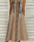 Casual Faux Denim Print Graphic Loose Dress
