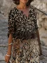 Women's Floral Print V-Neck Dress