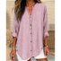 Loose V Neck 3D Printing Casual Shirt