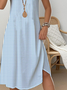 Simple Loose Crew Neck Dress