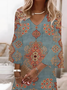 Women's Floral Print V-Neck Dress