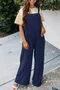 Women's H-Line Overall Spaghetti Daily Going Out Casual Buckle Plain Summer Long Jumpsuit Romper