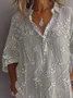 Women's Floral Print Casual Button-Down Shirt