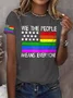 Retro We The People Means Everyone Print T-Shirt
