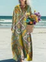 Women's Flowers Art Print Casual Dress