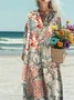 Women's Flowers Art Print Casual Dress