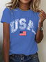 Old American Flag Cotton T-Shirt