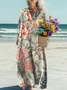 Women's Flowers Art Print Casual Dress