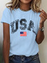 Old American Flag Cotton T-Shirt