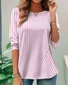 Casual round neck long sleeve T-shirt