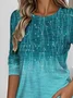 Casual Jersey Crew Neck Loose T-Shirt