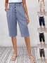 Women's  Elastic Waist H-Line Wide Leg Pants Daily Going Out Pants Apricot Casual Split Joint Plain Summer Pants