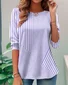Casual round neck long sleeve T-shirt