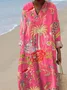Women's Vintage Flowers Art Print Dress