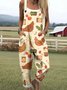 Regular Fit Vacation Square Neck Jumpsuit