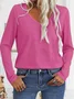 Casual V Neck Long Sleeve T-Shirt
