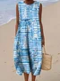 Cotton Casual Dress With No