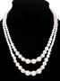 Fashion Imitation Pearl Beaded Necklace Temperament Diamond Double Layer Pearl Sweater Long Chain Necklace