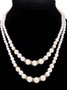 Fashion Imitation Pearl Beaded Necklace Temperament Diamond Double Layer Pearl Sweater Long Chain Necklace