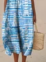 Cotton Casual Dress With No
