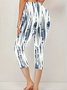 Women's Abstract Stripe Print Casual Leggings