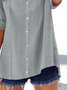 V Neck Ethnic Cotton Shirt