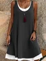 Women's Loose Casual Round Neck Vest Dress