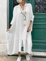 Casual Plain V Neck Maxi Dress