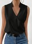 Elegant Regular Fit Cotton V Neck Tank Top