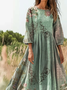 Loose Casual Crew Neck Dress