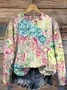 Casual Crew Neck Loose Sweatshirt