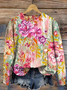 Casual Crew Neck Loose Sweatshirt