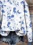 Floral Loose Casual Sweatshirt