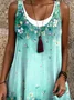 Plants Boho Dress With No