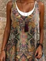 Crew Neck Vintage Dress With No