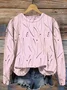 Striped Loose Vintage Crew Neck Sweatshirt