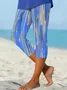Women's  Elastic Waist H-Line Legging Daily Going Out Pants Blue Casual Printing Abstract Summer Pants