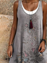 Casual Crew Neck Regular Fit Floral Dress