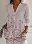 Casual Floral Shirt Collar Shirt