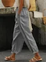 Casual Plain Straight Pants