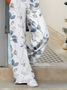 Women's Casual Loose Pocket Print Trousers
