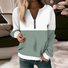 Women's Long Sleeve Front Center Zipper Sweatshirt