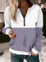Women's Long Sleeve Front Center Zipper Sweatshirt