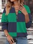 Women's Long Sleeve Front Center Zipper Sweatshirt