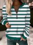 Women's Long Sleeve Front Center Zipper Sweatshirt