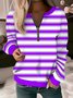 Women's Long Sleeve Front Center Zipper Sweatshirt
