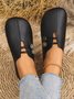 New Soft Leather Flat Casual Shoes For Women In Summer, Simple And Fashionable Large Size Women's Shoes